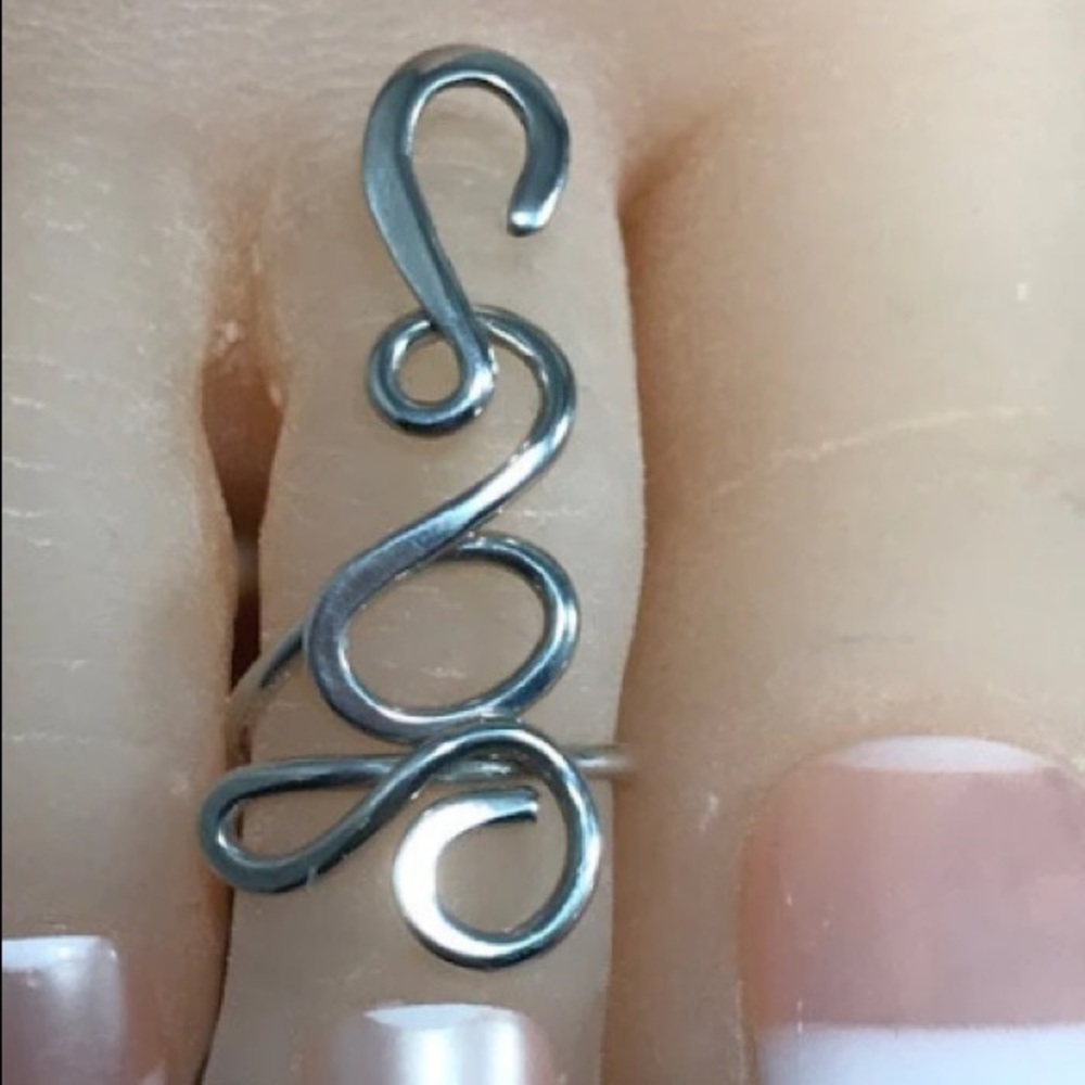 Free Spirit2  Sterling Silver Toe/Midi Ring - Picture 3 of 7